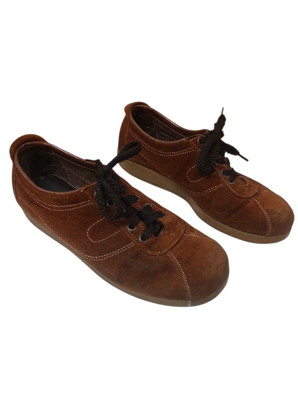 Kinney Great American Shoe Store Vintage Brown Suede Lace-Up Casual Shoes Size 7